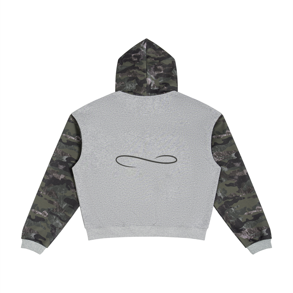 Qalm Camo Full Zip Boxy Hoodie