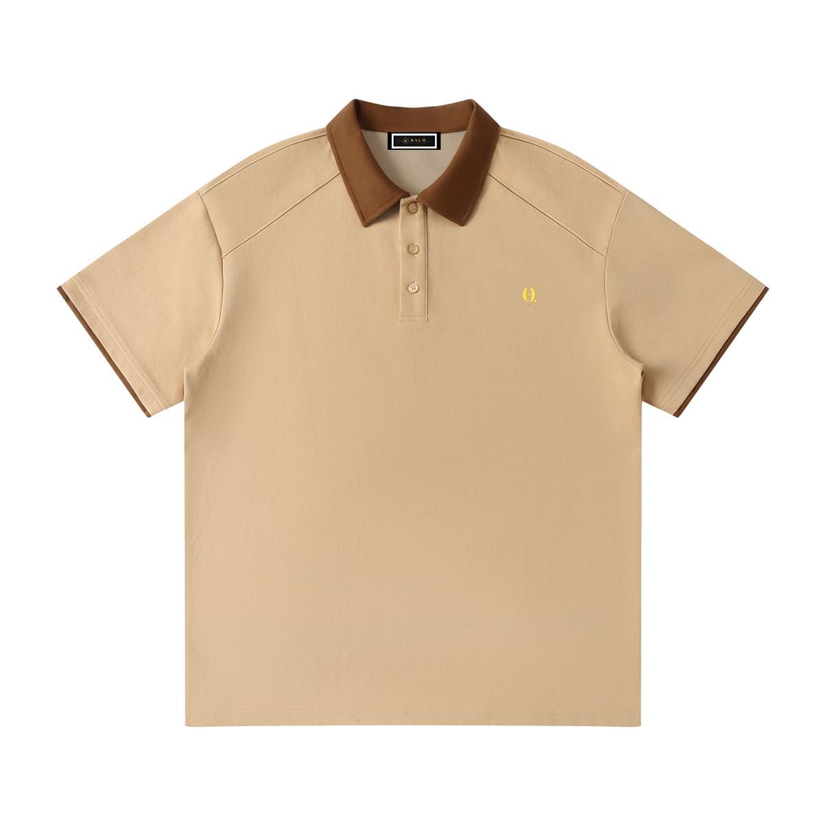 Contrast Collar Raglan Polo Shirt