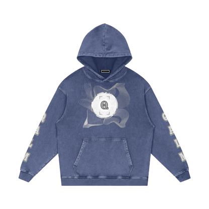 Snow Washed Loose Cotton Hoodie