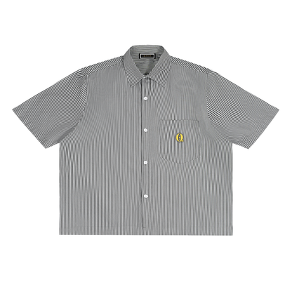 Qalm Stripe Boxy Shirt