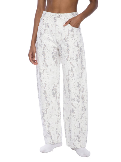 Women's Splatter Barrel Leg Jeans